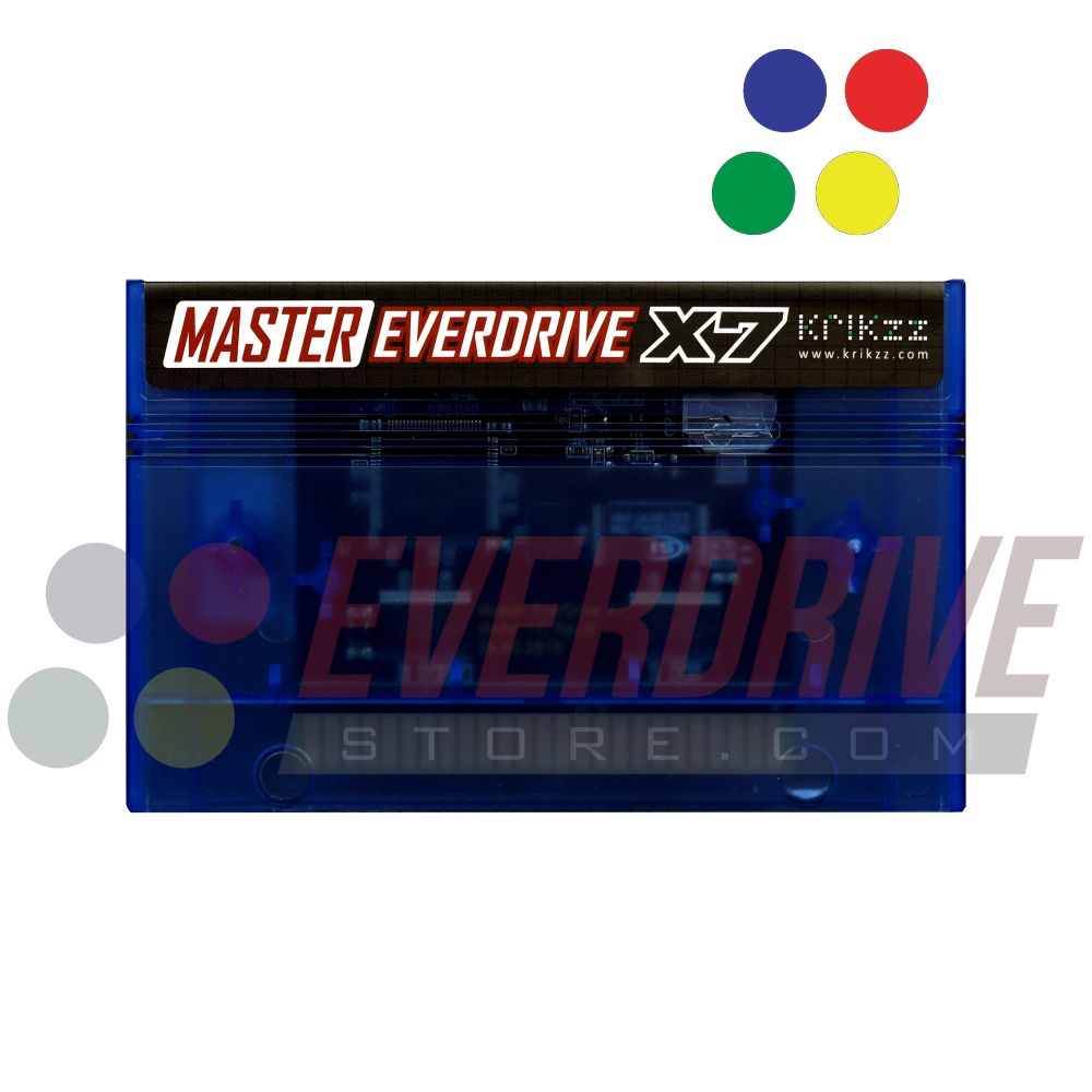 Master Everdrive X7 - Frosted Blue by Krikzz for Master System