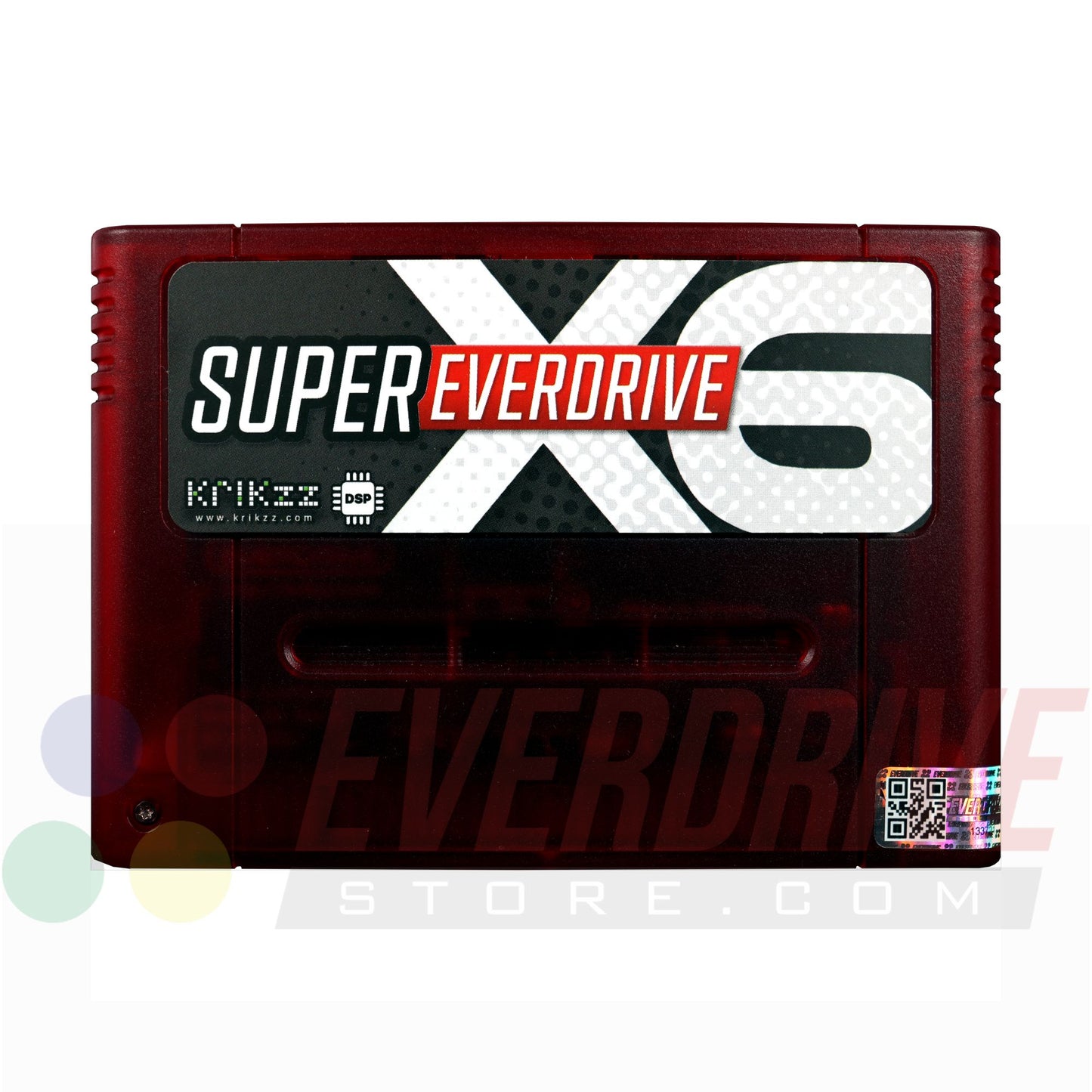 Super Everdrive X6 DSP - Frosted Red ny Krikzz for SNES or Super Famicom