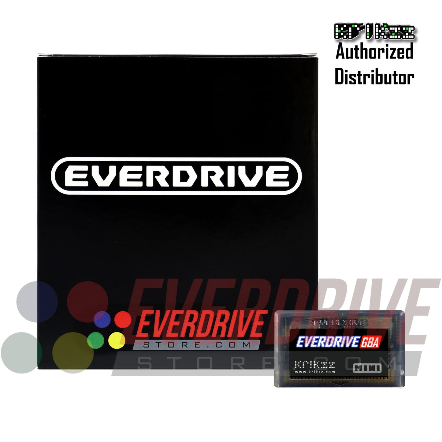 Everdrive GBA Mini - Frosted Black by Krikzz for GBA