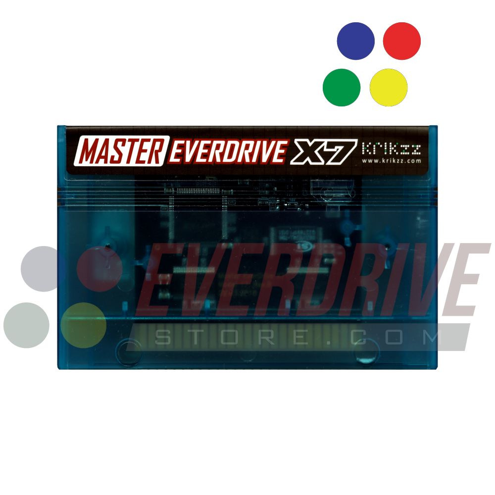 Master Everdrive X7 - Frosted Turquoise by Krikzz for Master System