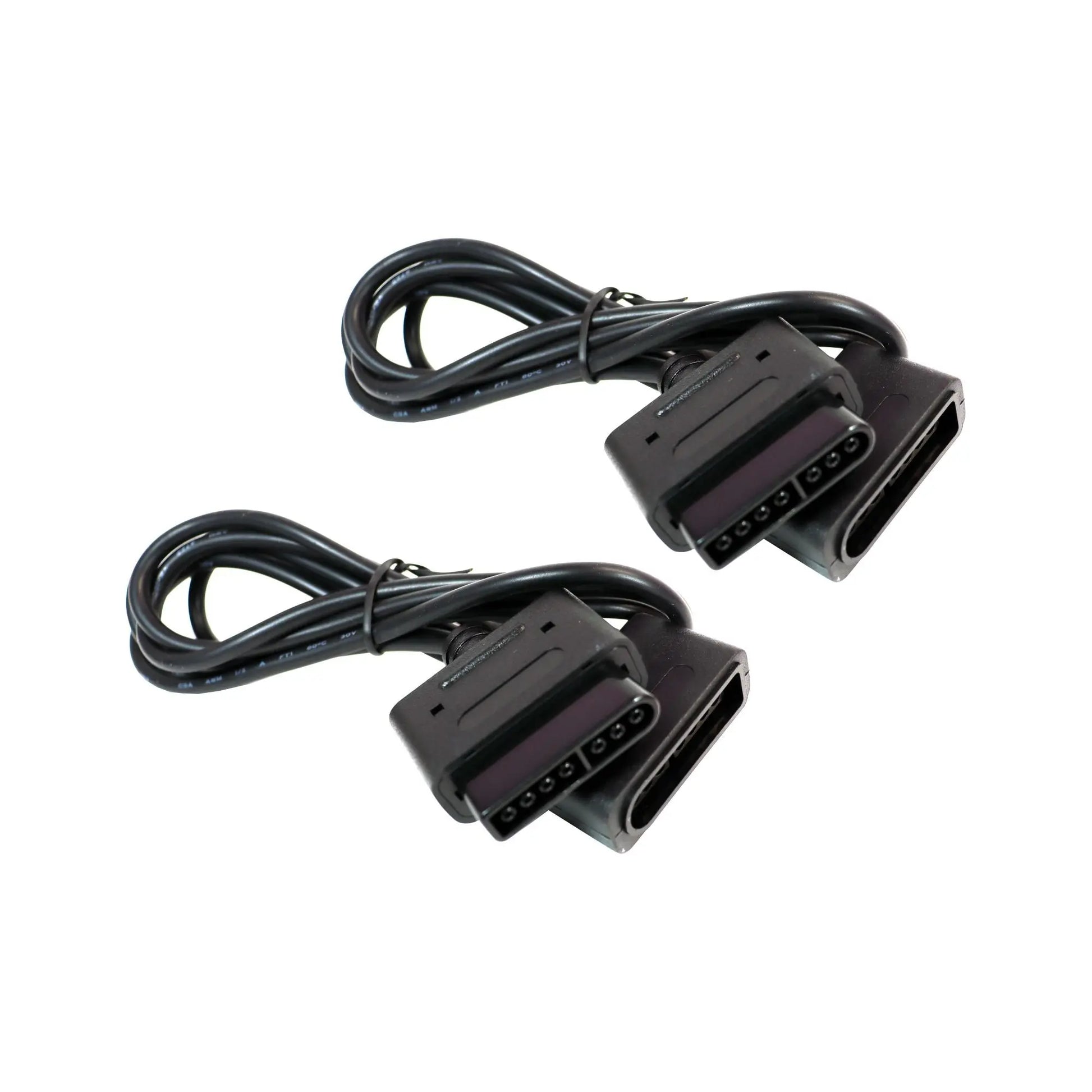 Controller Extension Cable Cord Black 6 Feet for SNES or Super Famicom Pqt of 2 Generic