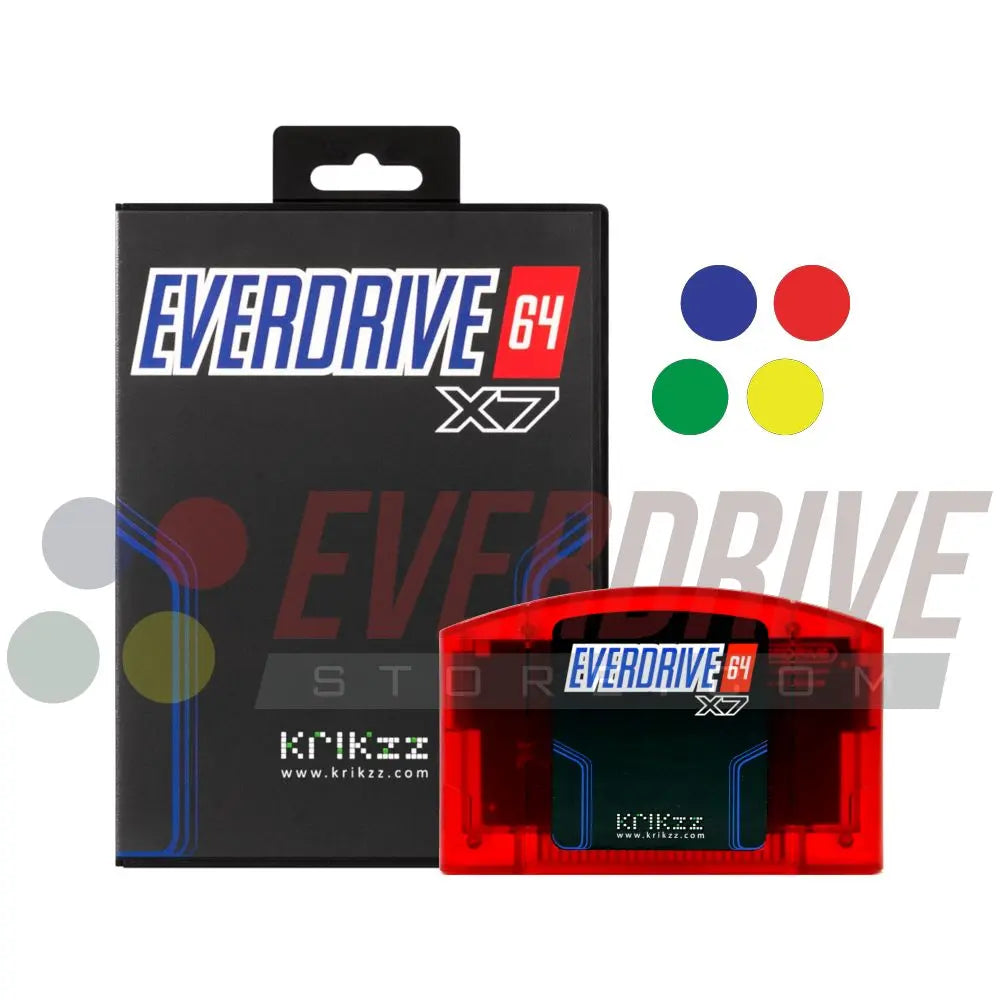 Everdrive 64 X7 - Frosted Red by Krikzz for N64 Krikzz