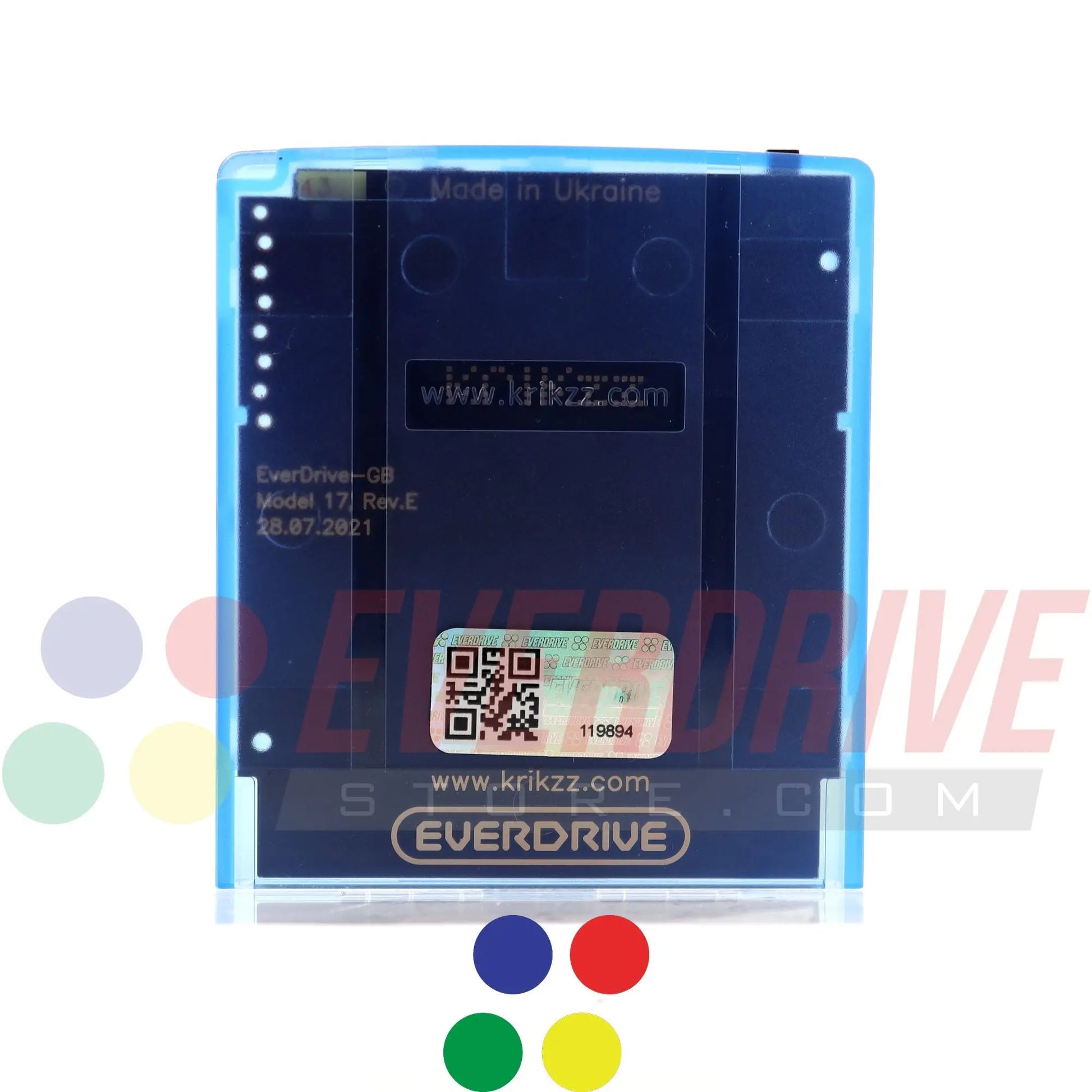 Everdrive GB X7 - Frosted Blue by Krikzz for GB or GBC Krikzz