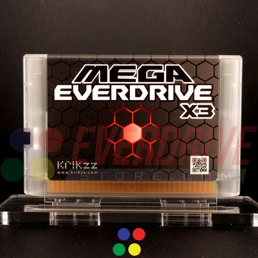 Mega Everdrive X3 - Frosted Clear by Krikzz for Genesis Mega Drive Krikzz