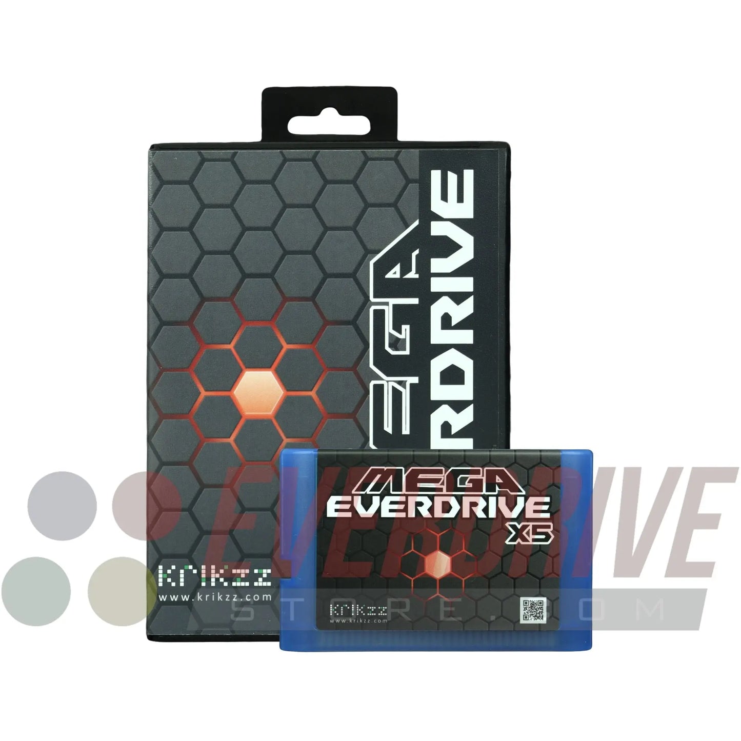 Mega Everdrive X5 - Frosted Blue by Krikzz for Genesis or Mega drive KRIKzz