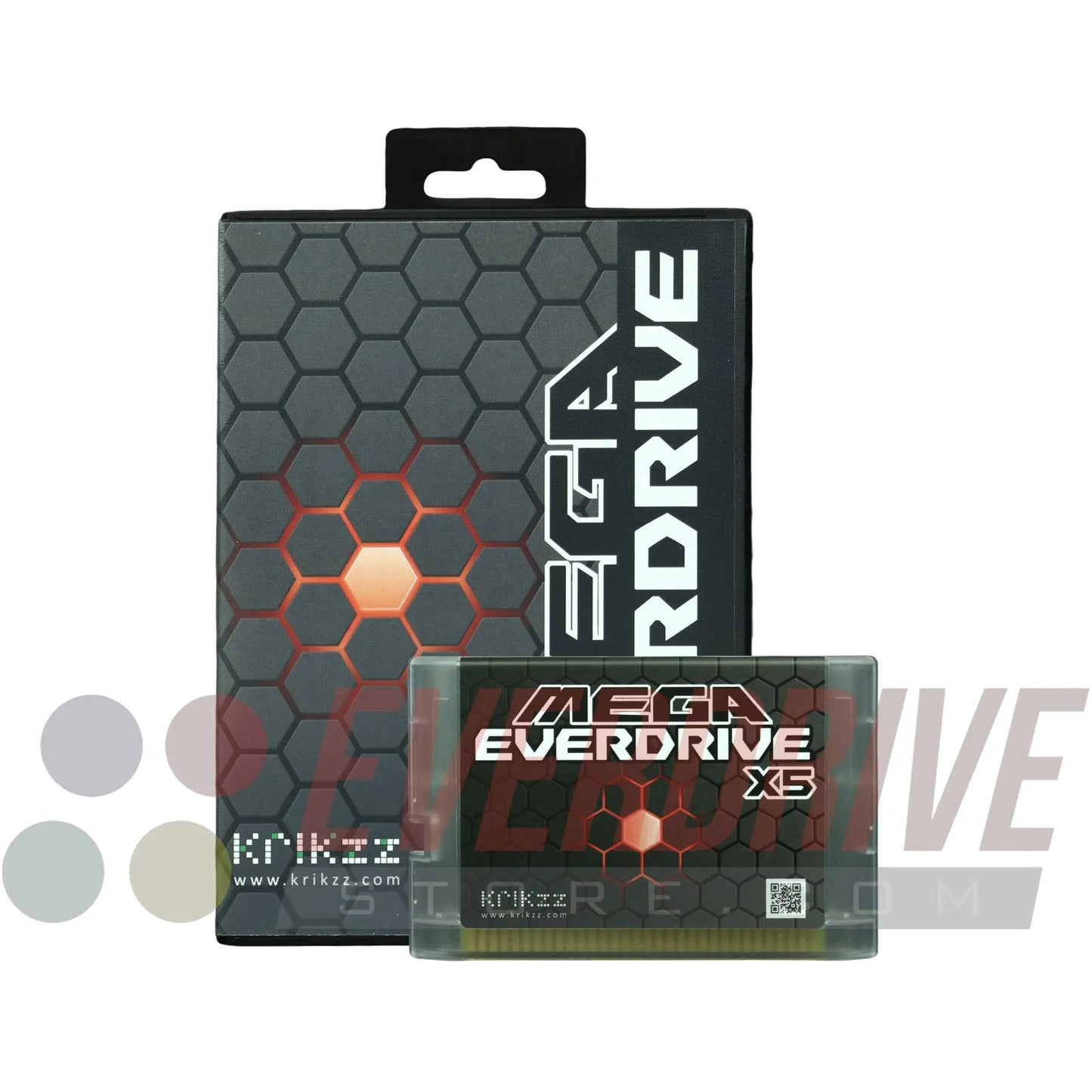 Mega Everdrive X5 - Frosted Clear by Krikzz for Genesis or Mega drive KRIKzz