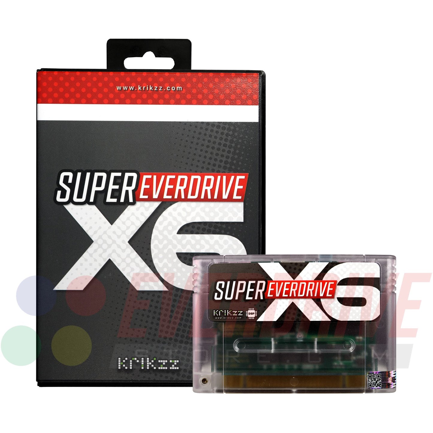 Super Everdrive X6 DSP - Frosted Clear by Krikzz for SNES or Super Famicom