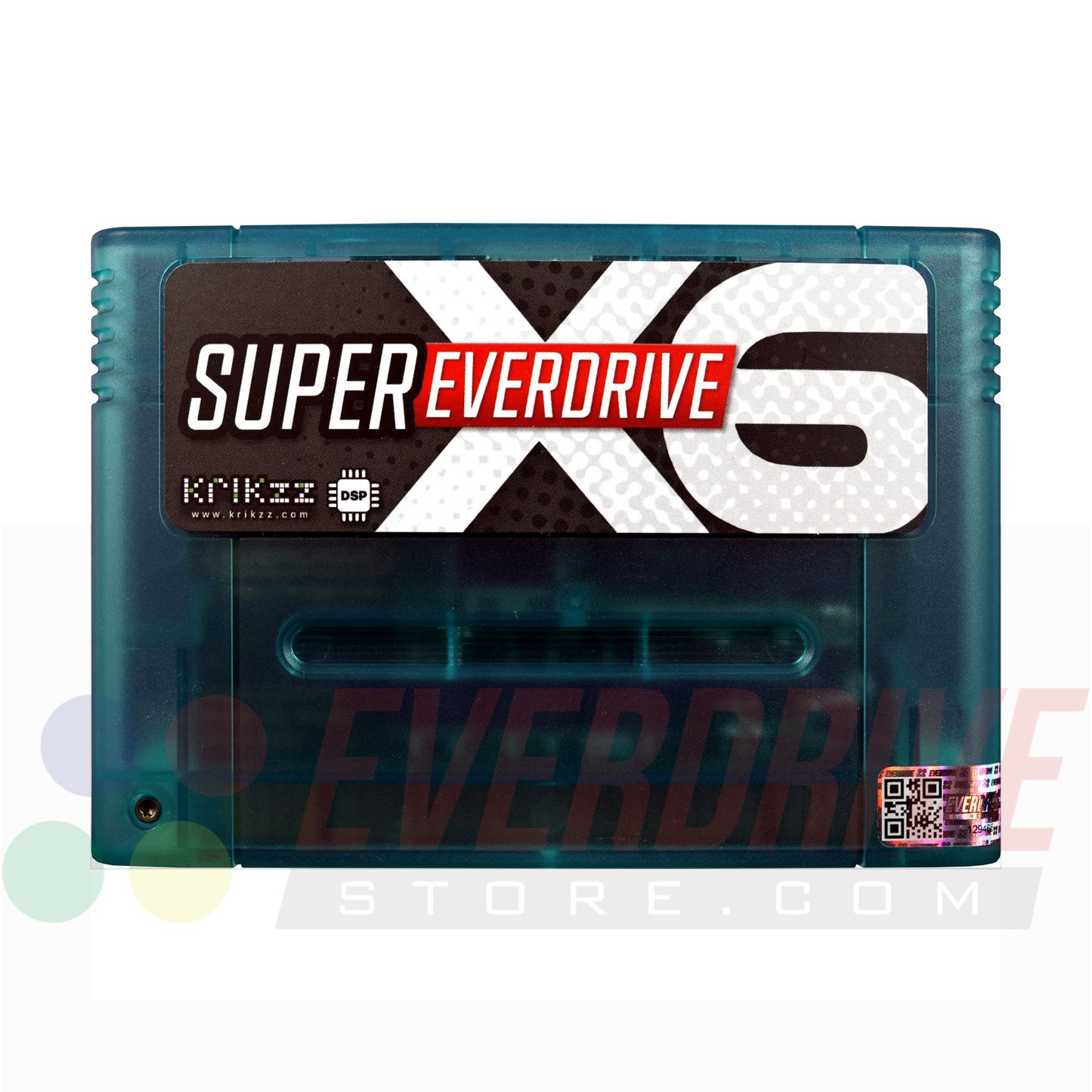 Super Everdrive X6 DSP - Frosted Turquoise by Krikzz for SNES or Super Famicom