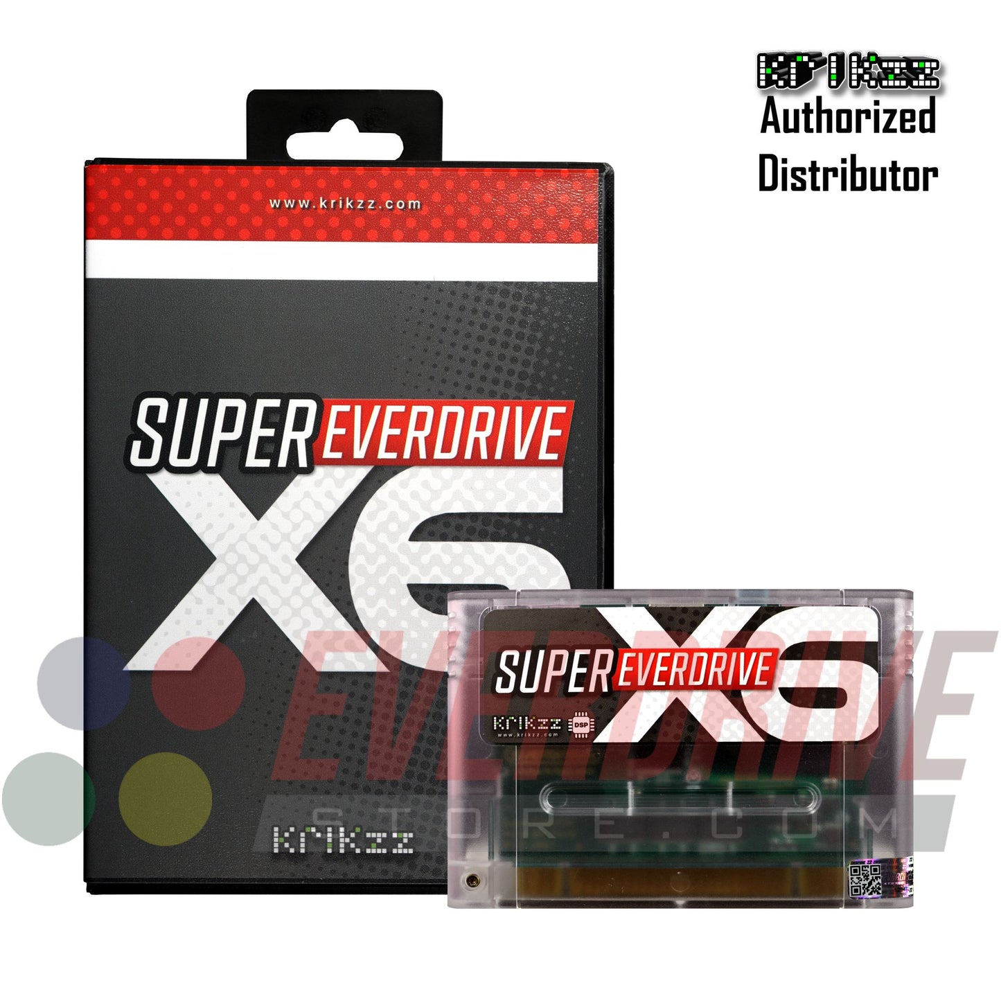 Super Everdrive X6 DSP - Frosted Clear by Krikzz for SNES or Super Famicom